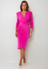 Casting Jersey Ruched Pencil Dress, Fuchsia