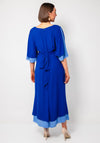 Casting Chiffon Colour Block Layered Dress, Royal