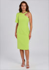 Castings One Sleeve Pencil Midi Dress, Lime Green
