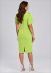 Castings One Sleeve Pencil Midi Dress, Lime Green
