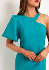 Castings One Sleeve Pencil Midi Dress, Turquoise