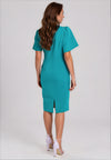 Castings One Sleeve Pencil Midi Dress, Turquoise