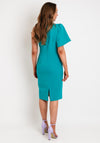 Castings One Sleeve Pencil Midi Dress, Turquoise