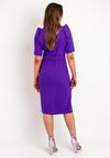 Castings Belted Wrap Waist Midi Dress, Violet