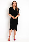 Castings Ruched Side Midi Dress, Black