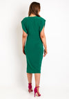Castings Ruched Side Midi Dress, Green