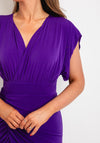 Castings Ruched Side Midi Dress, Violet