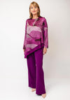 Casting Asymmetric Abstract Top and Trousers Co Ord, Purple