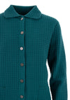 Castle of Ireland Waffle Knit Cardigan, Green