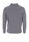 Castle of Ireland Geometric Print Knit Jacket, Navy and White