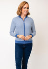 Castle Of Ireland Knit Zip Through Cardigan, Blue