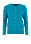 Castle of Ireland Embellished Button Up Cardigan, Teal