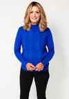 Castle Of Ireland Diamond Knit Jumper, Blue