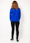 Castle Of Ireland Diamond Knit Jumper, Blue