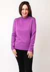 Castle of Ireland Funnel Neck Embellished Jumper, Purple