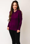 Castle of Ireland Embellished Jumper, Dark Purple