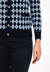 Castle of Ireland Diamond Print Cardigan, Night Sky