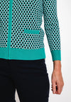 Castle of Ireland Zip Up Print Cardigan, Spring Leaf