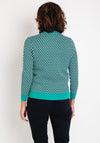 Castle of Ireland Zip Up Print Cardigan, Spring Leaf