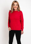 Castle Of Ireland Triangle Printed Knit Sweater, Sangria