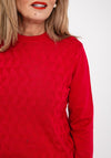 Castle Of Ireland Triangle Printed Knit Sweater, Sangria