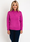 Castle Of Ireland Diamante Notch Collar Sweater, Rose Parfait