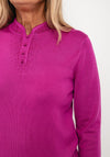 Castle Of Ireland Diamante Notch Collar Sweater, Rose Parfait