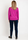 Castle Of Ireland Diamante Notch Collar Sweater, Rose Parfait