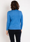 Castle of Ireland Embellished Notch Neckline Sweater, Lake Blue