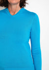Castle of Ireland Rhinestone Collar Sweater, Blue Lagoon