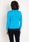 Castle of Ireland Rhinestone Collar Sweater, Blue Lagoon