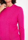 Castle of Ireland Rhinestone Ribbed Sweater, Antique Rose