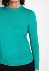 Castle of Ireland Rhinestone Ribbed Sweater, Spring Leaf