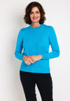 Castle of Ireland Embellished Round Neck Sweater, Blue Lagoon