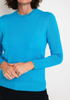 Castle of Ireland Embellished Round Neck Sweater, Blue Lagoon