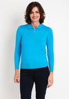 Castle of Ireland Diamante Flat Collar Sweater, Blue Lagoon