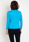 Castle of Ireland Embroidered Rhinestone Cardigan, Blue Lagoon