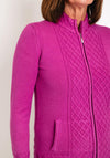 Castle Of Ireland Embossed Diamond Print Jacket, Rose Parfait