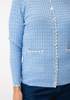 Castle Of Ireland Textured Button Up Cardigan, Blue