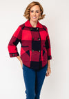 Castle of Ireland Patchwork Knit Jacket, Red