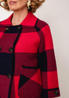 Castle of Ireland Patchwork Knit Jacket, Red