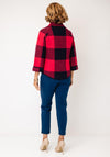 Castle of Ireland Patchwork Knit Jacket, Red