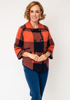 Castle of Ireland Patchwork Knit Jacket, Orange