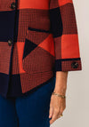 Castle of Ireland Patchwork Knit Jacket, Orange