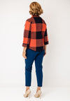 Castle of Ireland Patchwork Knit Jacket, Orange