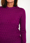 Castle Of Ireland Triangle Printed Knit Sweater, Loganberry