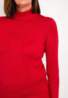 Castle Of Ireland Embroidered Diamante Sweater, Sangria