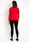 Castle Of Ireland Embroidered Diamante Sweater, Sangria