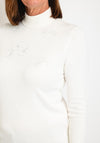 Castle Of Ireland Embroidered Diamante Sweater, White