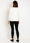 Castle Of Ireland Embroidered Diamante Sweater, White